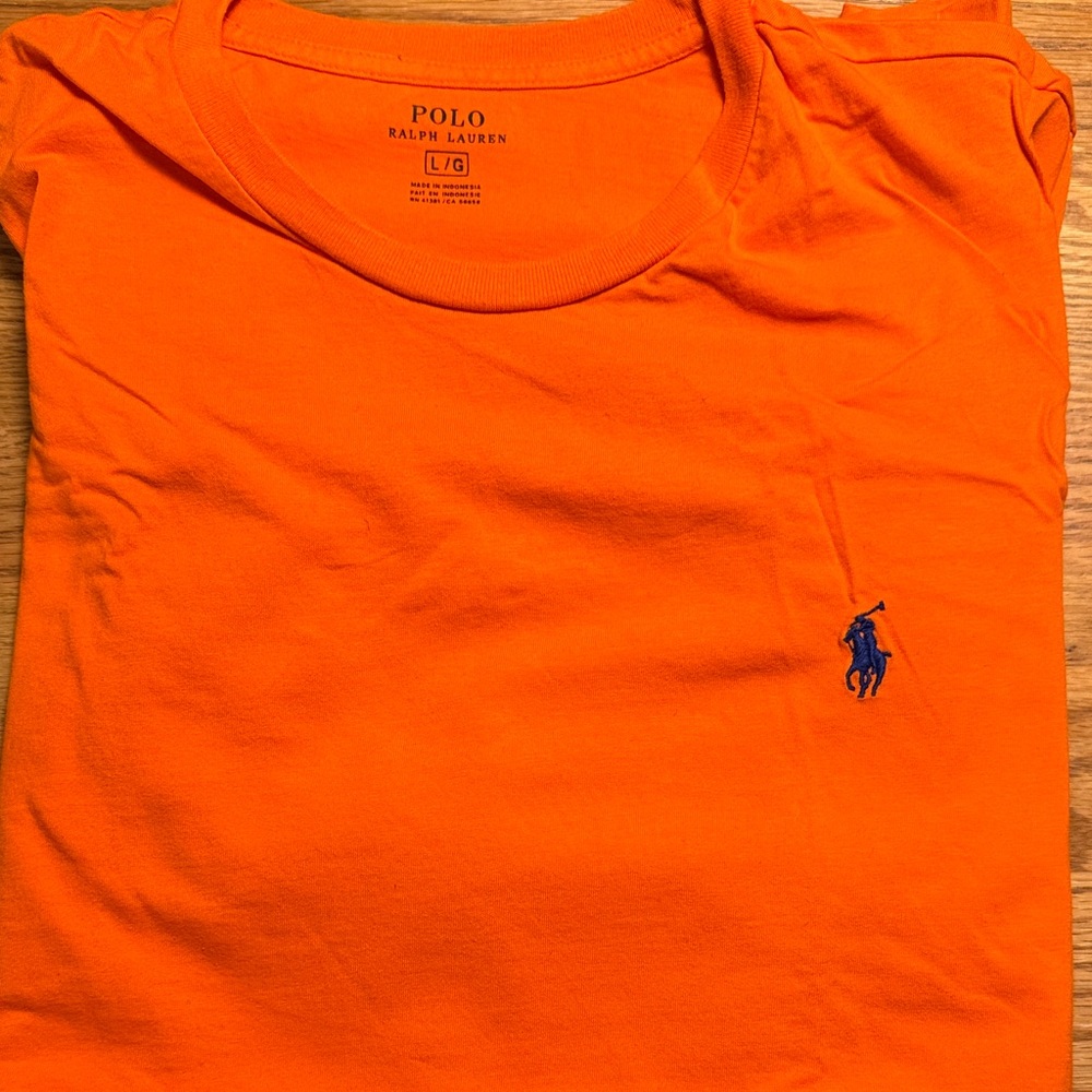 Polo by Ralph Lauren Bright Orange Tee - Men’s Large